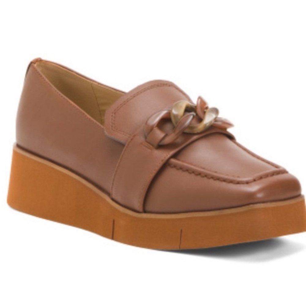 Naked Feet Leather Privy Platform loafer size 10 NWOT